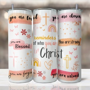 Affirmation Design Tumbler Sublimation | Sublimation Designs Downloads - 20 oz tumbler sublimation image Design