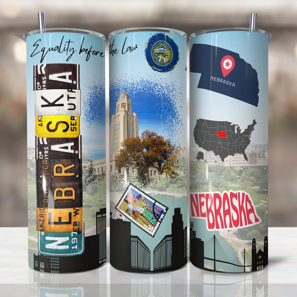 Nebraska Tumbler Designs Bundle | 20oz Skinny Tumbler Sublimation Designs download, PNG File Digital Download, State PNG, state tumbler