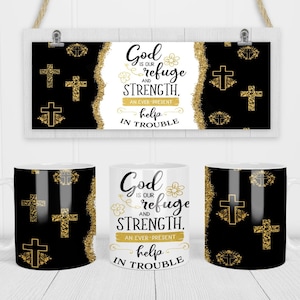 Faith Bible Verse Christian Mug sublimation, Sublimation Designs -11Oz Mug -15Oz Mug PNG Mug Templates - Cricut Mug Press Designs Wrap