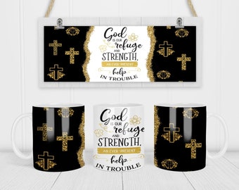 Faith Bible Verse Christian Mug sublimation, Sublimation Designs -11Oz Mug -15Oz Mug PNG Mug Templates - Cricut Mug Press Designs Wrap