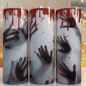 Horror scary Halloween Tumbler Design | Sublimation Designs Downloads, Digital download, 20 oz tumbler sublimations, Digital file