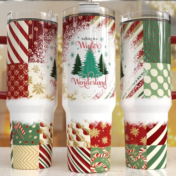 Christmas north pole 40oz Quencher Tumbler Wrap/  PNG Tumbler Design Sublimation Designs Downloads - PNG/ seamless design