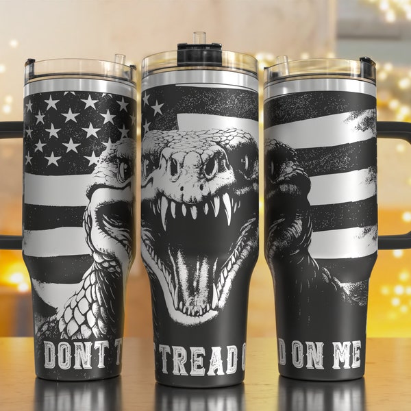 Dont Tread On Me 40oz tumbler design wrap svg file laser, Svg For Laser,40oz laser Svg, svg file, tumbler engraving svg, engraved svg