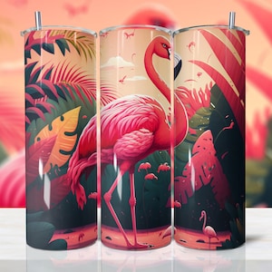 Flamingo Tumbler Png,20 oz Skinny Tumbler Design Sublimation, Tumbler Png, Sublimation tumbler designs downloads, Flamingo wrap