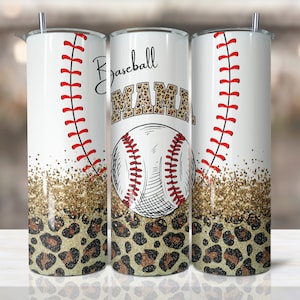 Baseball tumbler,leopard 20oz Skinny Tumbler Sublimation Designs Tumbler for Straight/Tapered PNG File Digital Download,Baseball