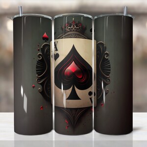 Cartes à jouer Conceptions de sublimation - Modèles - PNG 20 Oz Tumbler Seamless wrap conique modèle droit skinny, Téléchargement numérique