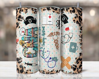 Nurse tumbler, glitter nurse 20oz Skinny Tumbler Sublimation Designs, Nurse PNG File Digital Download,Nurse life PNG, CNA tumbler
