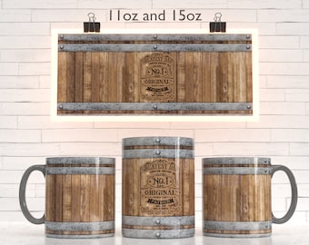 Plantilla de sublimación de tazas del Día del Padre - Diseños de sublimación -Taza de 11Oz -Plantillas de tazas de tazas de 15Oz - Envoltura de diseños de prensa de tazas Cricut