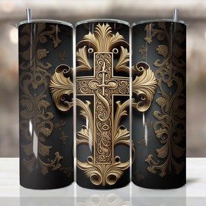 Metal Cross Sublimation Tumbler Seamless Sublimation Designs ...