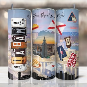 Alabama Tumbler Designs | 20oz Skinny Tumbler Sublimation Designs download, PNG File Digital Download, State PNG,state tumbler