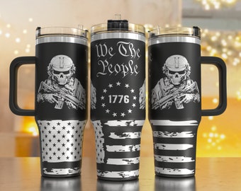 40oz tuimelaar ontwerp wrap SVG-bestand laser, SVG voor laser, patriottische SVG, wij de mensen SVG-bestand, tuimelaar gravure SVG, gegraveerde SVG