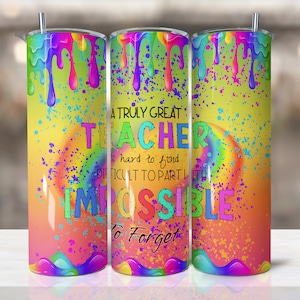 Teacher life Rainbow Tumbler Design | Sublimation Designs Downloads - 20 oz skinny tumbler sublimation image Design - Teacher tumbler wrap