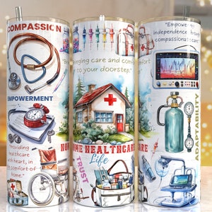 Home healthcare 20oz Skinny Tumbler Sublimation Designs, home healthcare life PNG File Digital Download, home healthcare life PNG