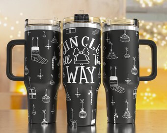 Christmas 40oz Quencher Laser Tumbler Wrap/  PNG Tumbler Design Sublimation Designs Downloads, 40oz Laser Engraving Wrap, Lser SVG