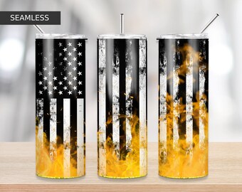 Firefighter Tumbler Png,20 oz Skinny Tumbler Design Sublimation, Tumbler Png, Sublimation tumbler designs downloads, USA tumbler, fire