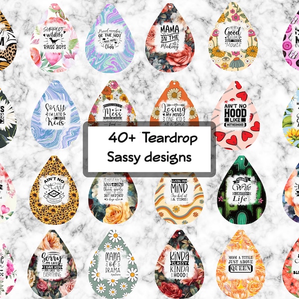 40 PNG Sassy Quotes Tear Drop Sublimation Design, Tear drop Designs, Tear Drop Sublimation Design, Instant Download, Commercial Use Png