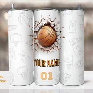 Basketball tumbler, Sports 20oz Skinny Tumbler Sublimation Designs download for Tumbler PNG File Digital Download,Basketball wrap
