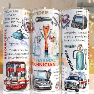 Pharmacy Technician Life 20oz Skinny Tumbler Sublimation Designs, Pharmacy Technician Life reporter  PNG File Digital Download