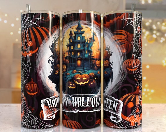 Halloween spooky Witch Tumbler Wrap, Pumpkin halloween witch Sublimation Design, 20 oz Skinny Tumbler, Tumbler png download, witch tumbler