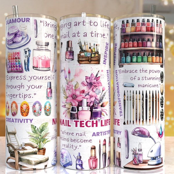 Nail tech life 20oz Skinny Tumbler Sublimation Designs, Nail tech life PNG File Digital Download,Nail tech life PNG, Nail tech life tumbler