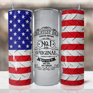 Father&#39;s Day Tumbler Wrap, American flag tumbler wrap, 20oz skinny tumbler sublimation design downloads, best dad tumbler png