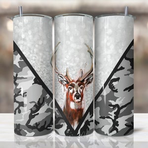 Deer Camouflage Tumbler Design | Camouflage tumbler Sublimation Designs Downloads -20 oz hunting Sublimation tumbler Designs Download