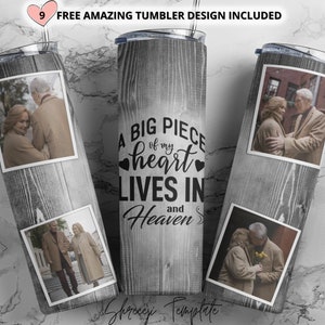 Memorial wood Tumbler Png Wrap,Your Wings Were Ready But Our Hearts Not,20oz Skinny Sublimation,Photo tumbler sublimation design download