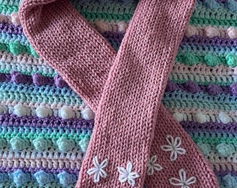 handmade toddler scarf hand embroidered!