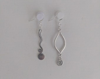 Boucles d'oreilles asymétriques