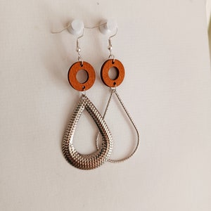 Boucles d'oreilles asymétriques Marron Clair