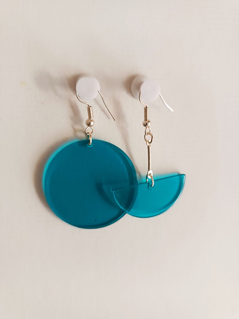 Asymmetrical earrings summer collection Blue