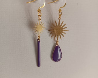 Boucles d'oreilles asymétriques