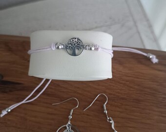 Set di bracciale e orecchini asimmetrici