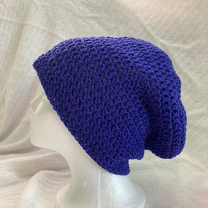 Slouchy winter hat chemo cover cap handmade crochet