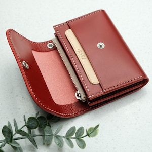 Cartera de piel auténtica en 8 colores. Estampado en caliente gratuito V2.