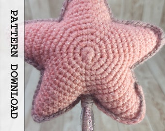 Crochet Pattern: Magic Fairy Wand Toy | Star Pretend Play Accessory | Instant Download | DIY Costume Prop