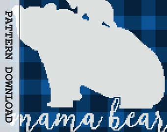 PATTERN: Mama Bear Blanket Throw Graphghan Instructions