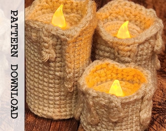 Häkelanleitung: Zauberkerzen | Halloween-Deko | Hexenbasteln | DIY-Kerzen | Gemütliche Dekoration | Witchcore-Deko | Cottagecore-Deko
