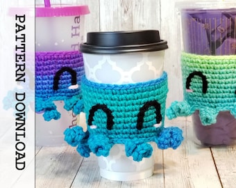 Crochet Pattern: Octopus Kraken Cup Cozy | Amigurumi Tumbler Sleeve | Sea Creature Coffee Cozy | Beginner-Friendly PDF | Instant Download