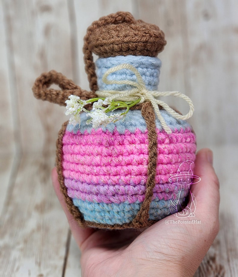 CROCHET PATTERN: Potion Bottle Dice Bag Belt Pouch zdjęcie 5