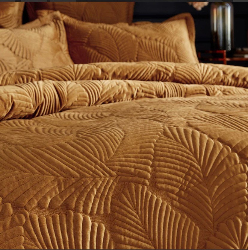 Palmeria Gold Double Duvet Cover Set Etsy