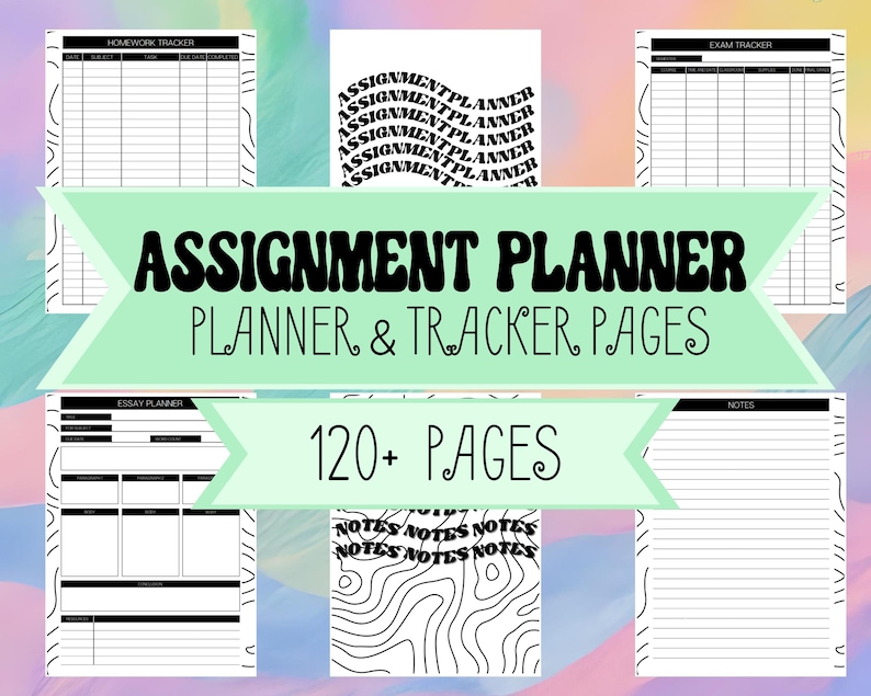 Suitable Assignment Layouts Assignment Planner Printable for High School Students - Planner for ...