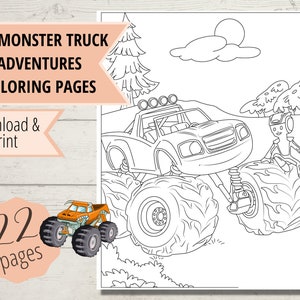 Monster Truck Coloring Pages for Kids an Adults - Monster Trucks Going ...