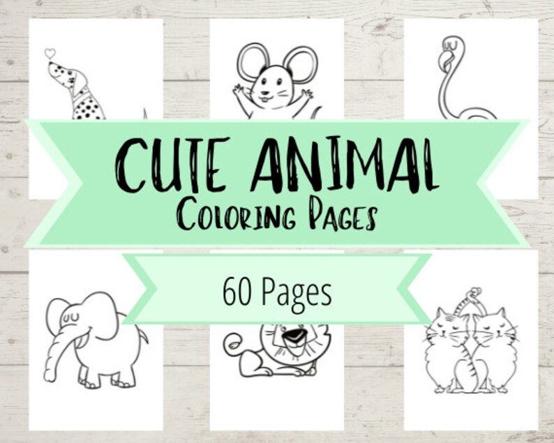 60 Animal Coloring Book Pages - Farm Animals, Sea Animals, Desert Animals, Forest Animals, Birds- Coloring Pages for Boys, Girls, and Adults image 4