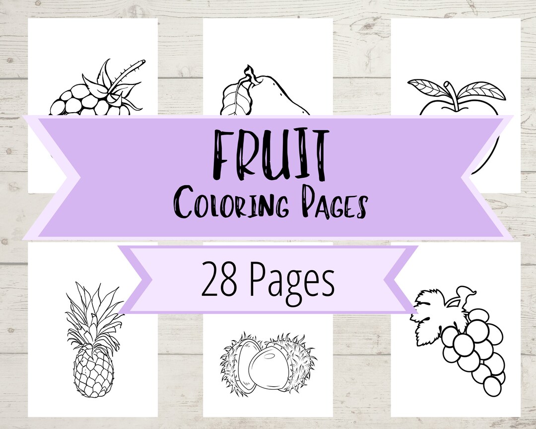 Fruit Coloring Pages - Variety of Exotic Fruit to Color - Great for