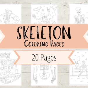 Skeleton Coloring Pages - Spooky Skeletons to Color, Fun Halloween