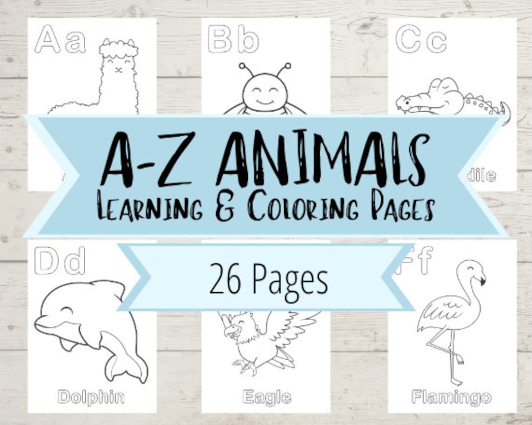 AZ Animals Coloring Pages for Toddlers & Preschoolers Printable