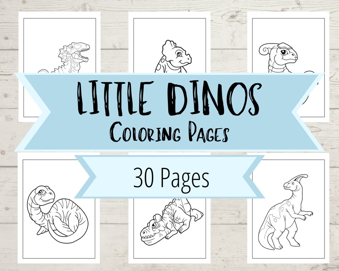 30 Little Dino Coloring Pages for Kids - Dinosaur Coloring Pages for ...