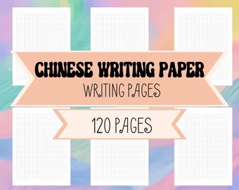 Chinese Handwriting Paper - Writing Practice Paper - Printable Paper - Chinese, Japanese, Korean Handwriting Practice Paper Printable - A4