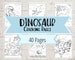 Dinosaur Coloring Pages - 40 Dinosaur Pictures to Download & Print for Children's Coloring Books- Dinos for Boys, Girls, and Adults Coloring 